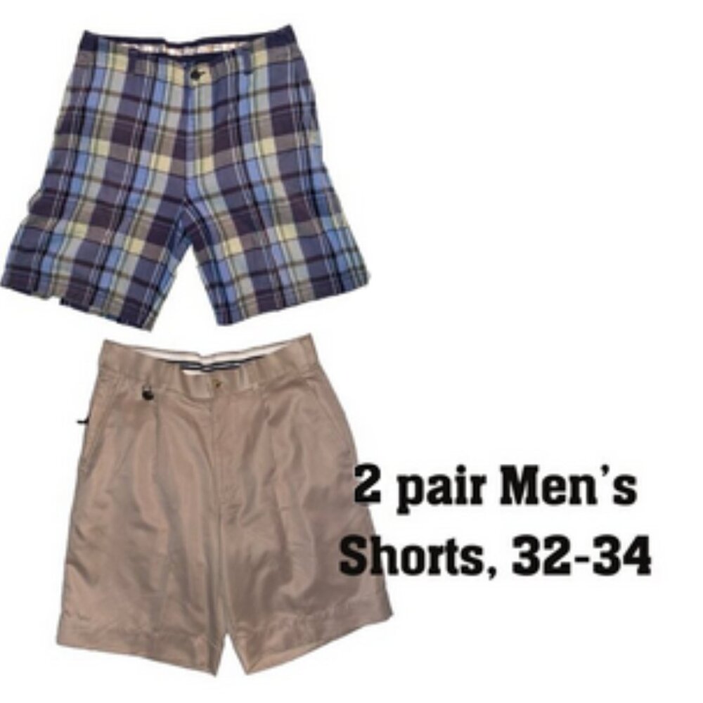 2 pairs Men’s Shorts, Sizes 32-34, Tehama, Penguin Grand Slam